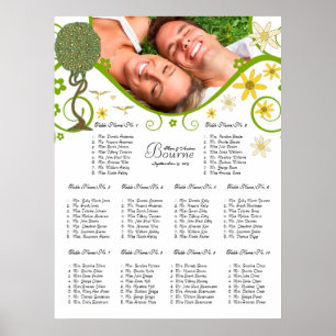 Enchanted Forest Patchwork Floral Fairy Tale Tree Poster