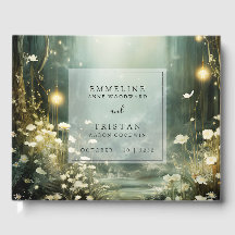 Enchanted Forest Path Of Flowers Green Wedding Guest Book