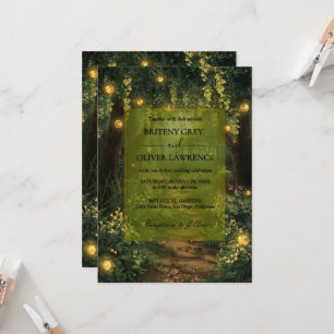 Enchanted Forest Path of Magical flower wedding    Invitation