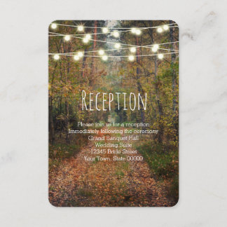Enchanted Forest Path Wedding Reception Info Invitation