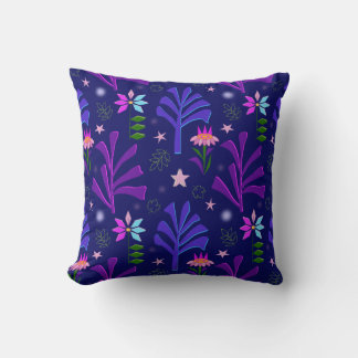 Enchanted Forest Pattern Throw Pillow