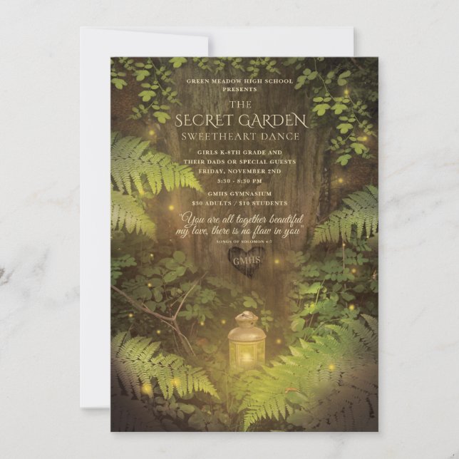 Enchanted Forest Père Fille Dance Invitation (Devant)