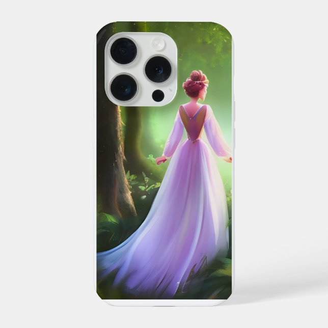 Enchanted Forest Princess Purple Gown Aesthetic  iPhone Case (Back)