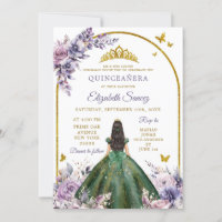 Enchanted Forest Purple Hunter Green Quinceañera