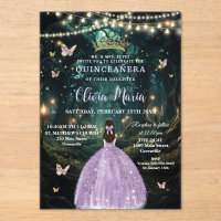 Enchanted Forest Purple Lilac Dress Quinceañera