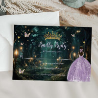 Enchanted Forest Purple Lilac Dress Quinceañera