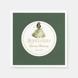 Enchanted Forest Quinceanera Birthday Napkin
