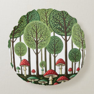 Enchanted Forest Round Pillow