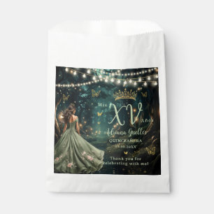 Enchanted Forest Sage Green Dress Quinceañera XV Favour Bag