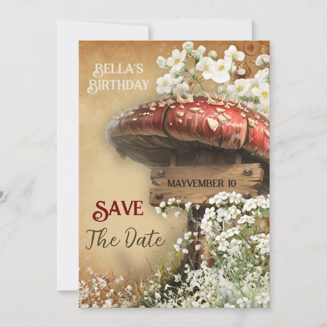 Enchanted Forest Save the Date – Mystical Fairy Invitation (Front)