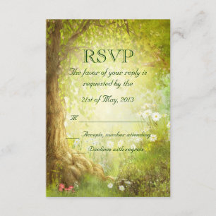 Enchanted Forest Scene RSVP Card