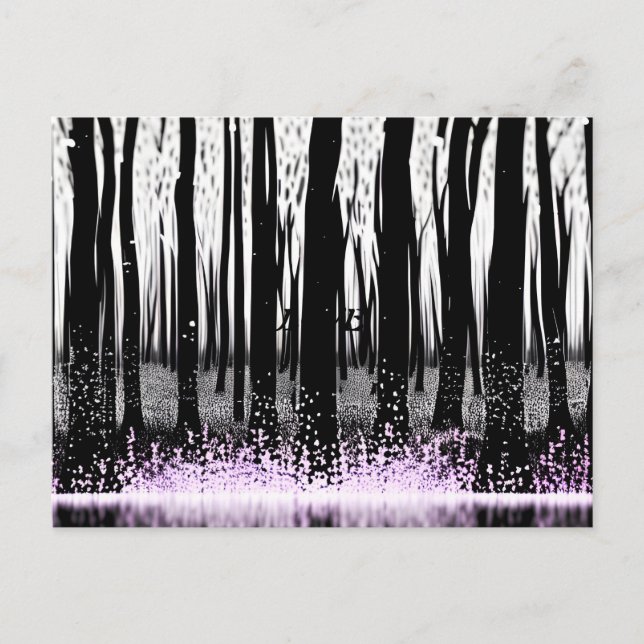 Enchanted Forest Shadows and Dancing Petals Postcard (Front)