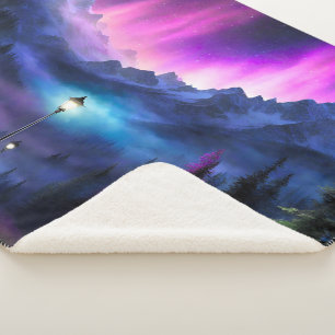 Enchanted Forest Sherpa Blanket