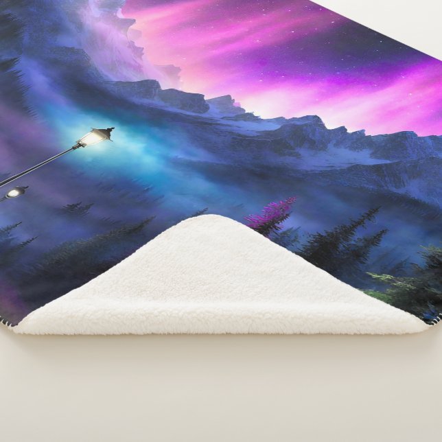 Enchanted Forest Sherpa Blanket (3/4)