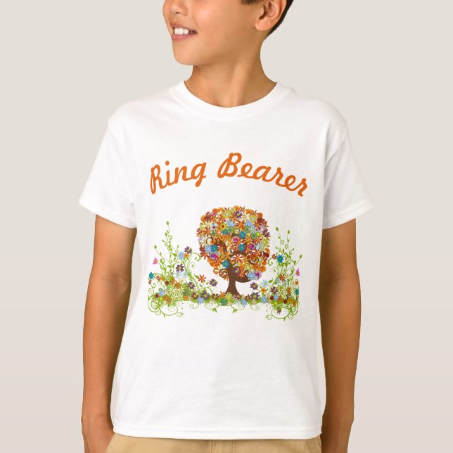 Enchanted Forest Side Branch Ring Bearer T-Shirt (Front)