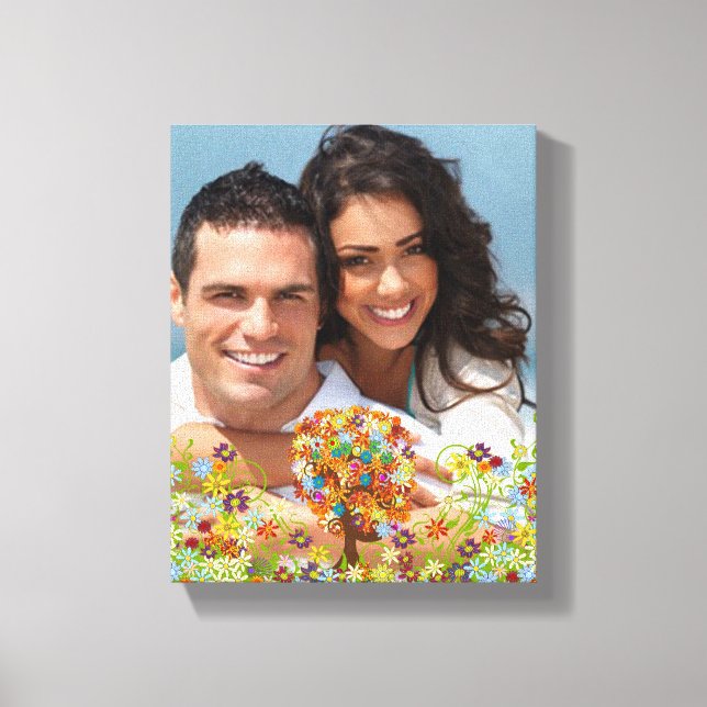 Enchanted Forest Side Branch Wedding Canvas Print (Front)