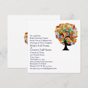 Enchanted Forest Side Branch Wedding Invitations