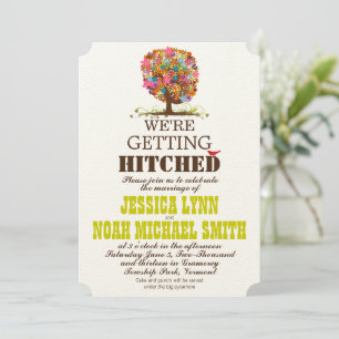 Enchanted Forest Side Branch Wedding Invitations