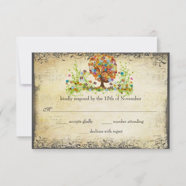Enchanted Forest Side Branch Wedding Invitations (Front)