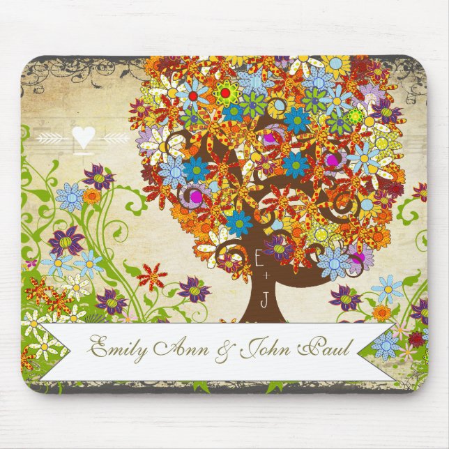 Enchanted Forest Side Branch Wedding Mouse Pad (Front)