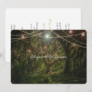 Enchanted Forest,String Lights, Wedding Invitation
