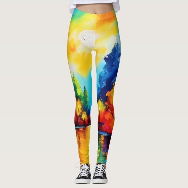 Enchanted Forest Sunset Leggings (Front)