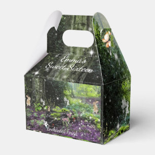 Enchanted Forest Sweet 16 Fairies Rabbits Mushroom Favor Box