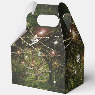 Enchanted Forest Sweet 16 Fairies Sparkling Lights Favor Box
