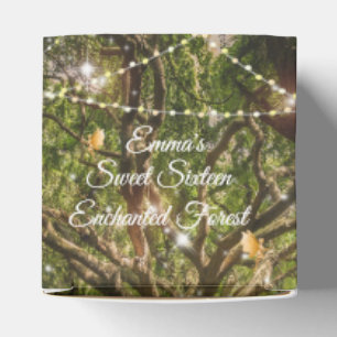 Enchanted Forest Sweet 16 Fairies Sparkling Lights Favor Box