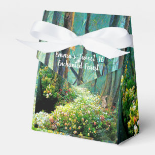 Enchanted Forest Sweet 16 Fairies Sparkling Lights Favor Box