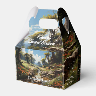 Enchanted Forest Sweet 16  Frog Rabbits Deer Favor Box