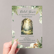 Enchanted Forest Watercolor boho bridal shower