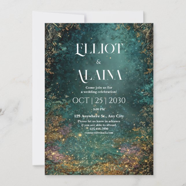 Enchanted Forest Wedding Invitation (Front)