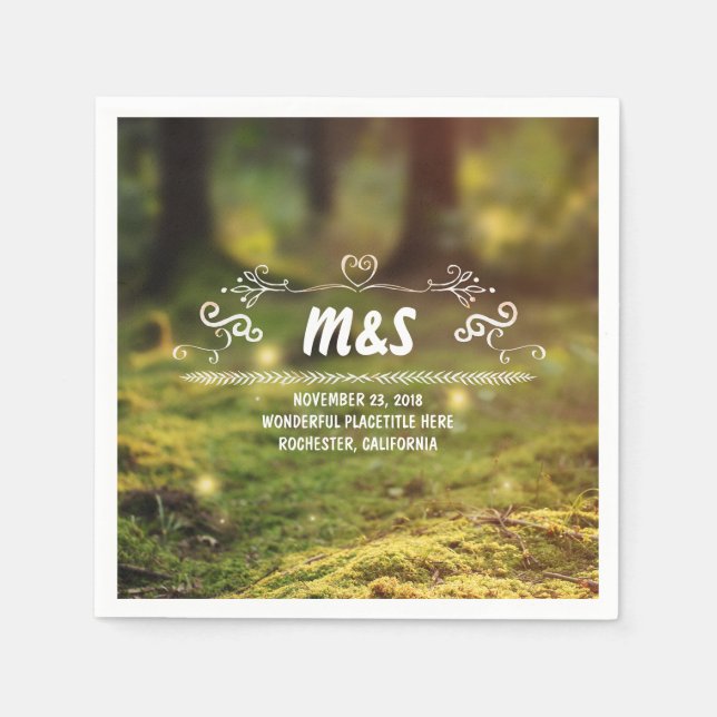Enchanted Forest Wedding Napkin (Front)