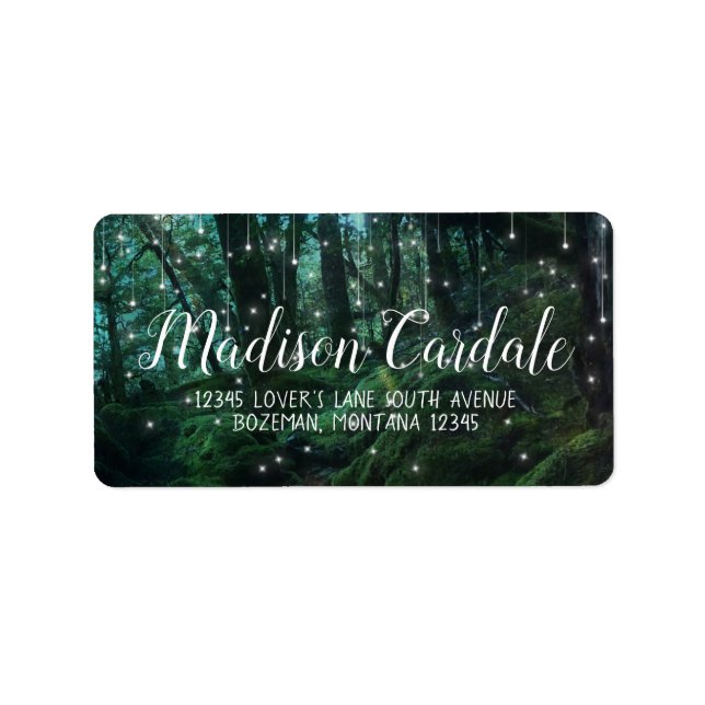 Enchanted Forest Wedding Return Address Labels (Front)