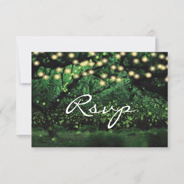 Enchanted Forest Wedding RSVP Card (Front)