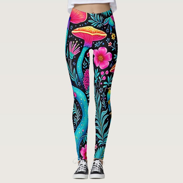 Enchanted Forest Whimsical Dream Design Leggings (Front)
