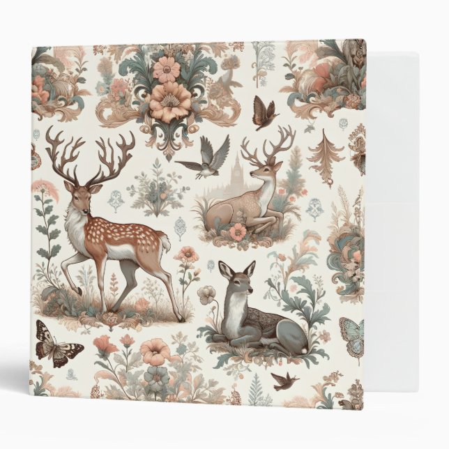Enchanted Forest Whispers: Victorian Wildlife Binder (Front/Inside)