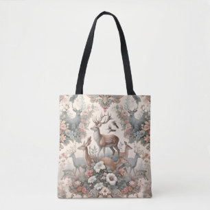 Enchanted Forest Whispers: Victorian Wildlife Tote Bag