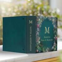 Enchanted Forest Wild Roses Fairy Woodland Initial