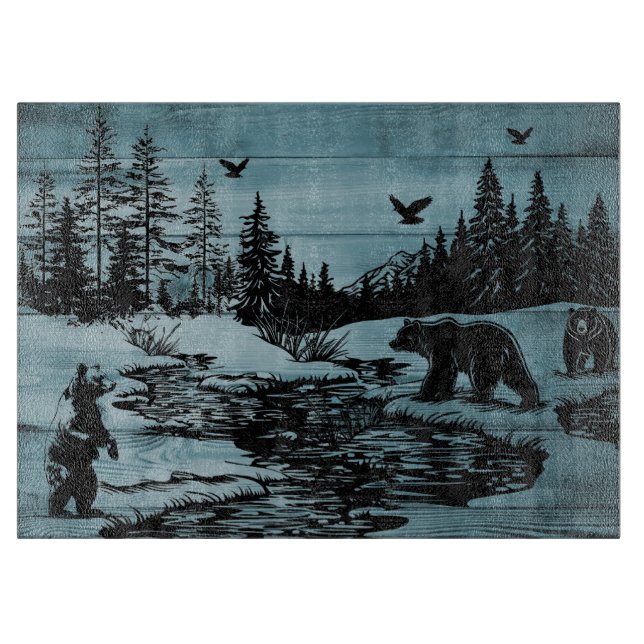 Enchanted Forest Wildlife Cutting Board (Front)