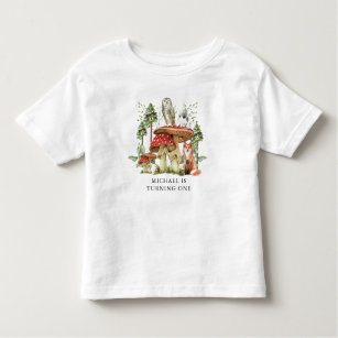 Enchanted Forest Woodlands Boy First Birthday  Toddler T-shirt