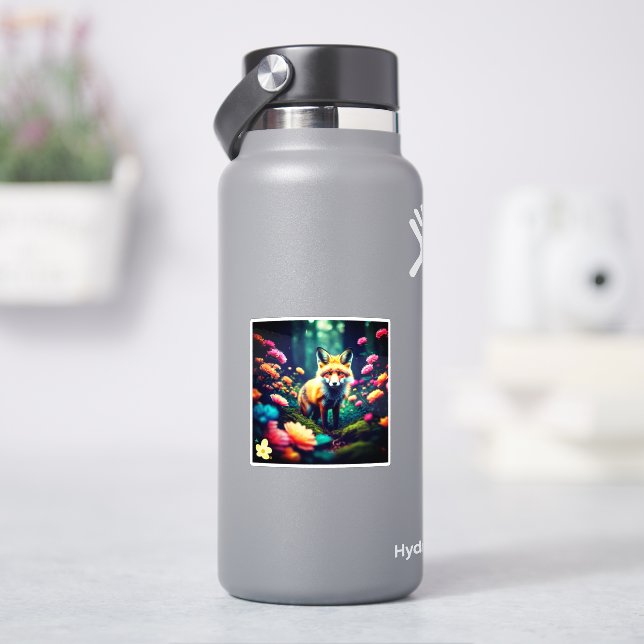 "Enchanted Fox in Jungle" (HydroFlask)