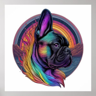 Enchanted Frenchie Unicorn Poster