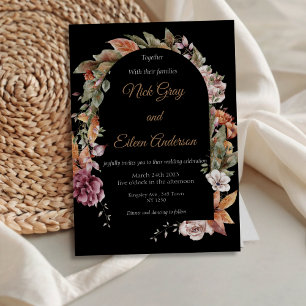 Enchanted Garden Autumn Boho Wedding Invitation