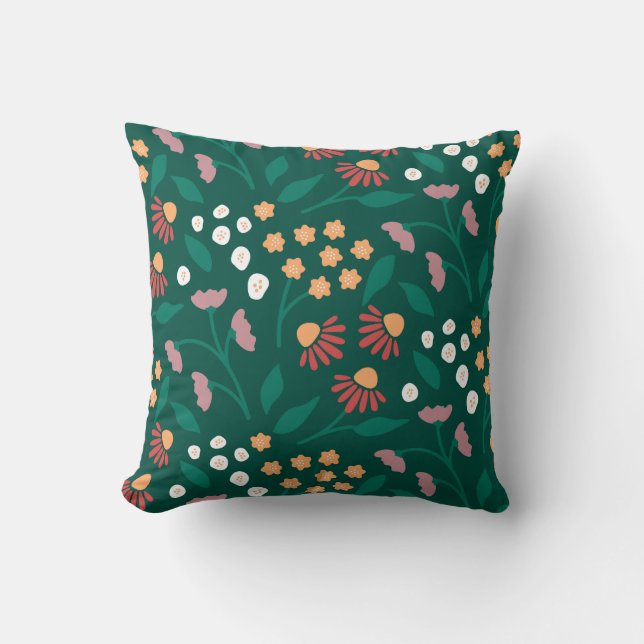 Enchanted Garden Bliss Throw Pillow (Front)