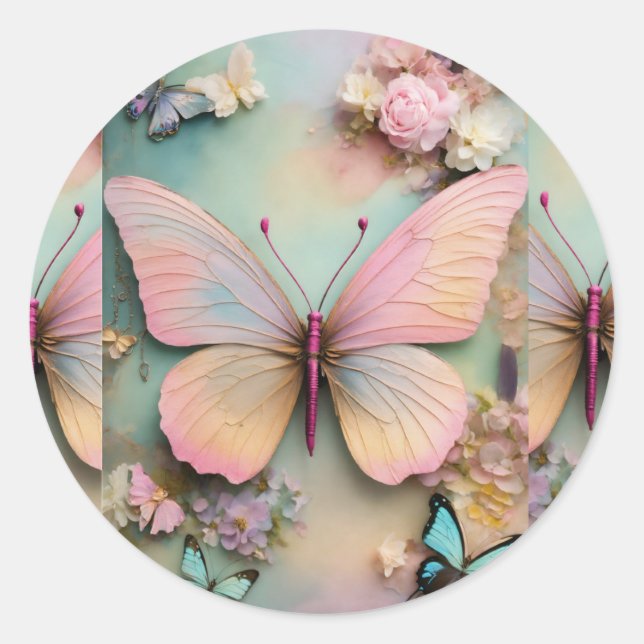 Enchanted Garden Classic Round Sticker (Front)