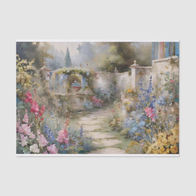 Enchanted Garden Decoupage Tissue Paper (Front)