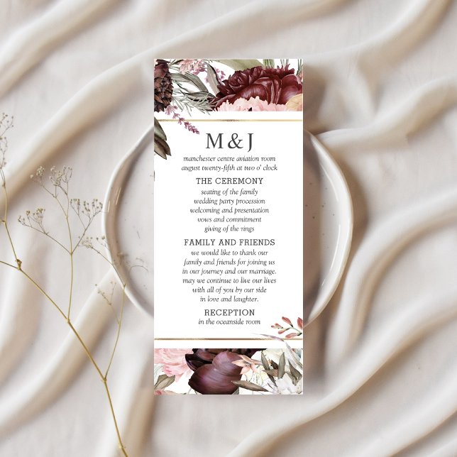 Enchanted Garden Elegant Boho Floral Program (Creator Uploaded)