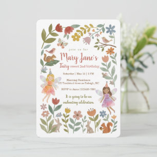 Enchanted Garden Fairies & Forest Friends Invitation